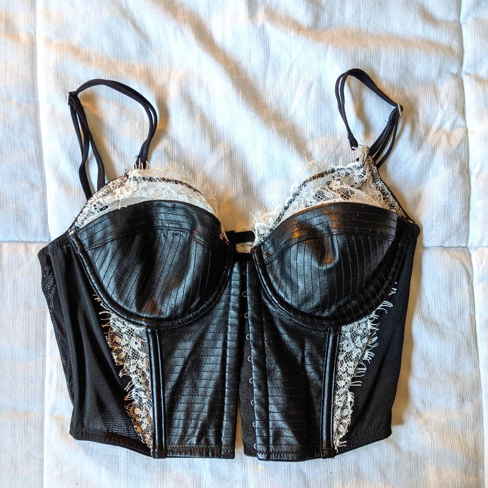 Lace and Leather Bra